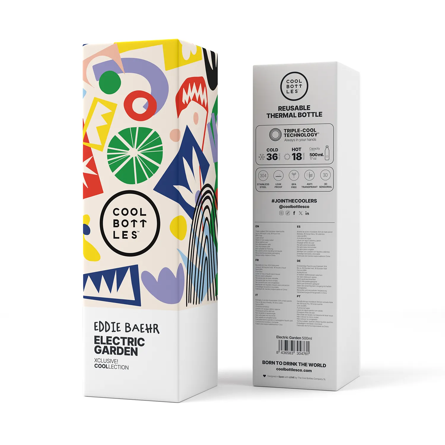 Термос-термобутылка Cool Bottles Eddie Baehr Electric Garden 500 мл