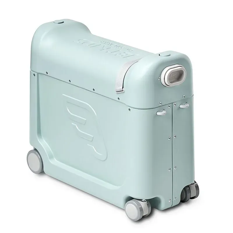 Чемодан JetKids by Stokke BedBox Green Aurora 534502  + Плед FUNNABABY Capelli белый 9215