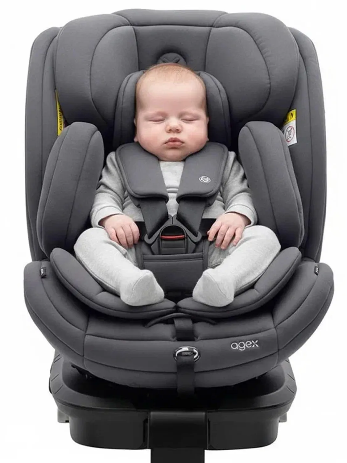 Автокресло 0+/1/2/3 Agex Comfort i-Fix 360 нов, серый (grey). Изображение 30