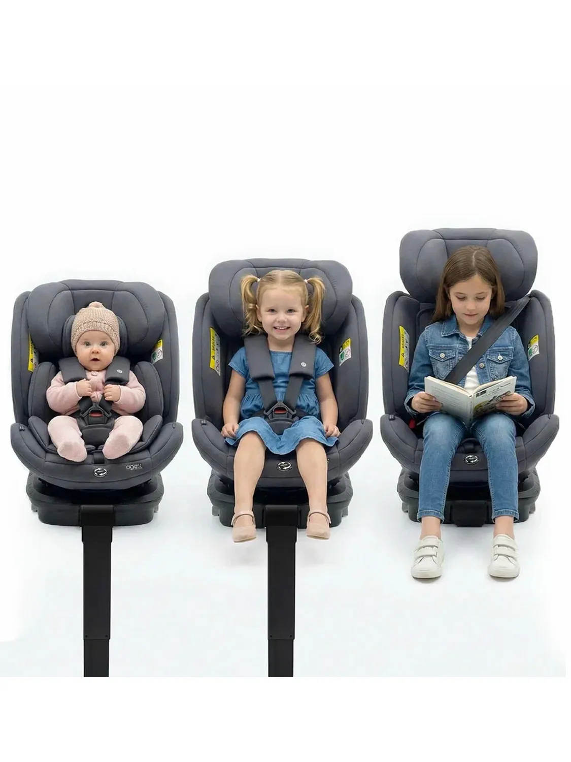 Автокресло 0+/1/2/3 Agex Comfort i-Fix 360 нов, черный (black). Изображение 32