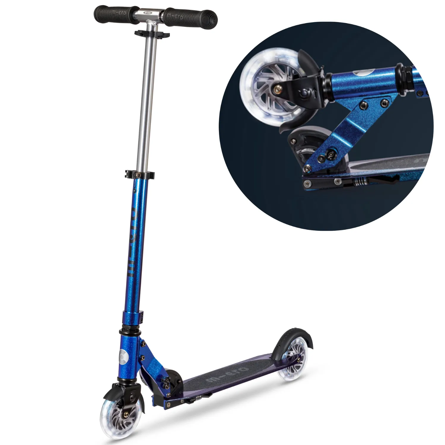 Самокат Micro Sprite светодиод LED со светящимися колёсами