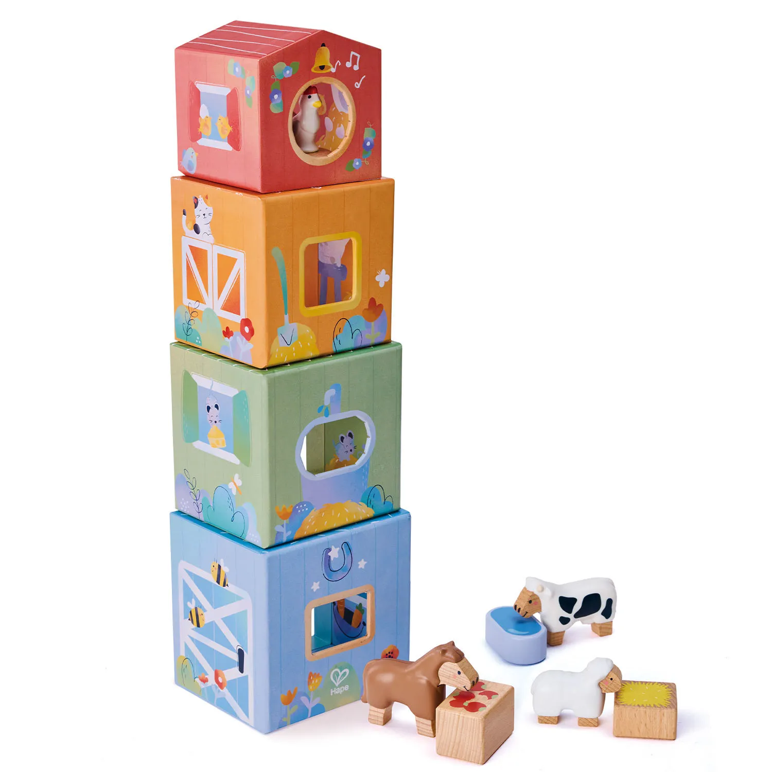 Набор игровой HAPE «Веселая Ферма» (детская иллюстрированная книга Hape Land) E3437_HP