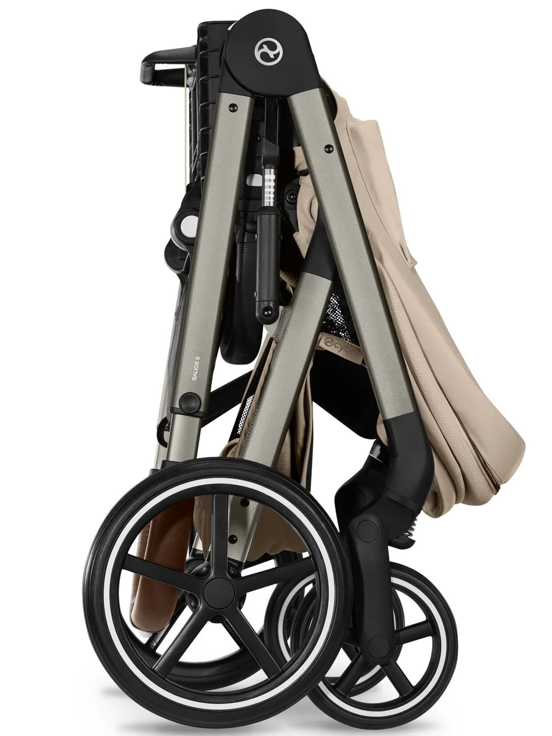 Коляска прогулочная Cybex Balios S Lux TPE (2026), бежевый (almond beige), с дождевиком. Изображение 4