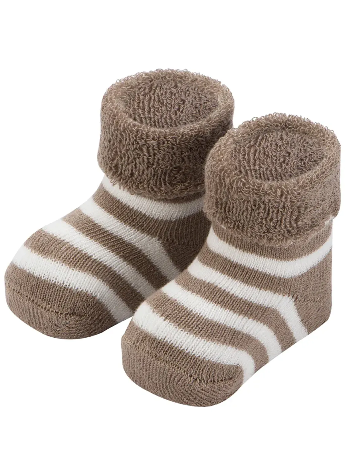 Носки детские махровые Mansita Mi, цв.бежевая полоска