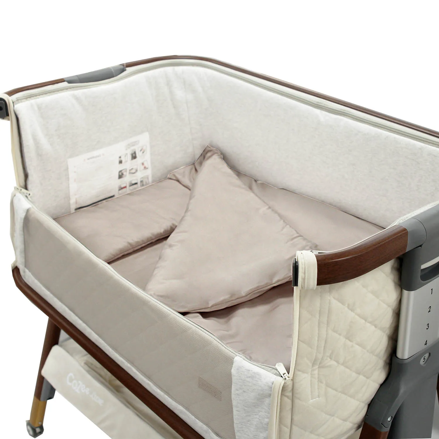 Постельное белье PERINA для колыбели CoZee бежевый CZ5-01.4, сатин-премиум Витрина