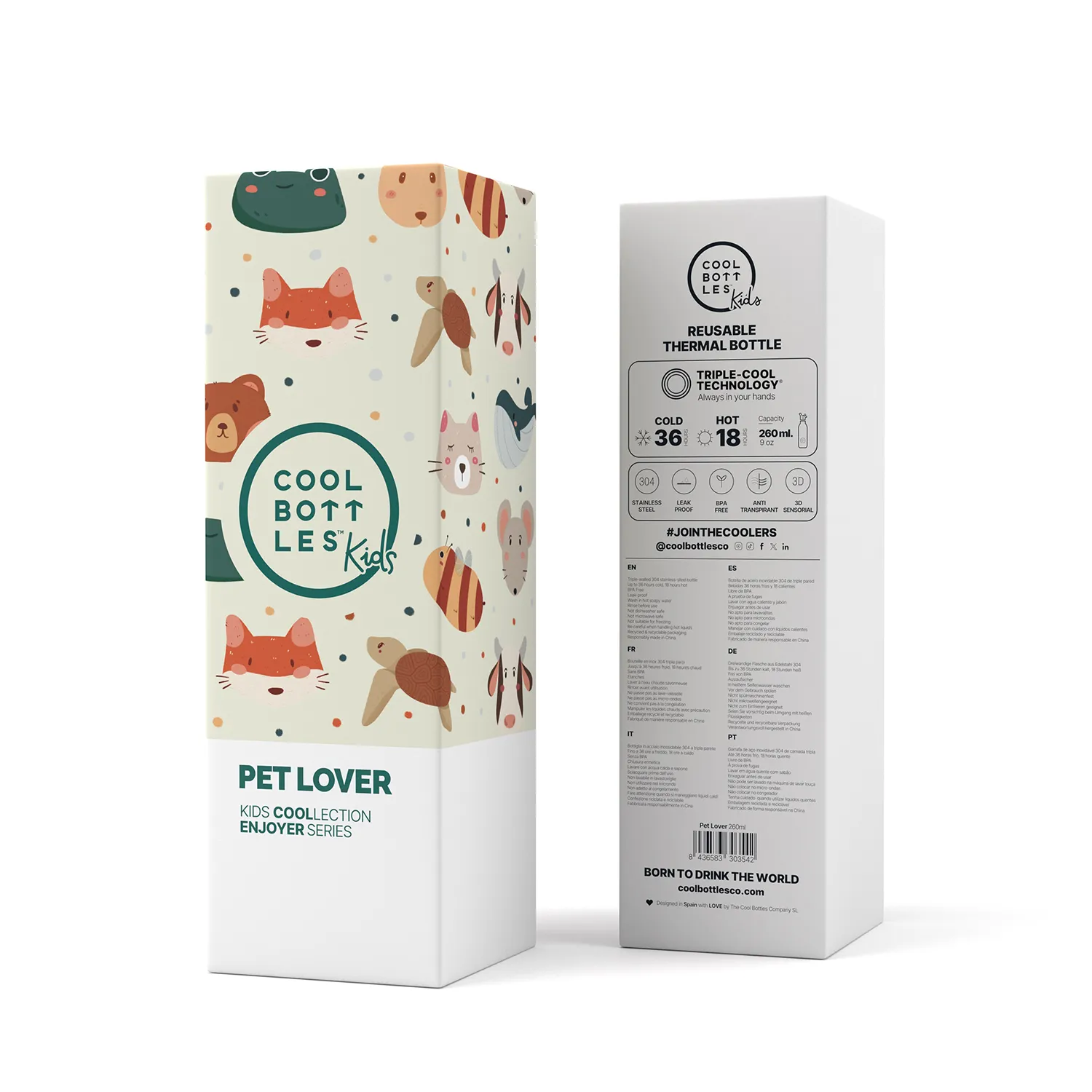 Термос–термобутылка Cool Bottles Kids серия Enjoyer Pet Lover 260 мл CBBK26PL