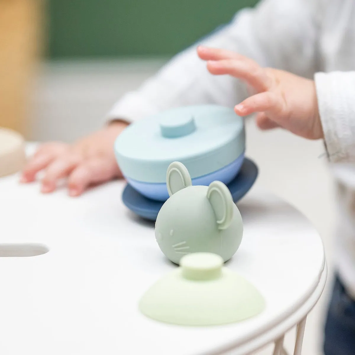 Игрушка-пирамидка Nattou силиконовая Мышка