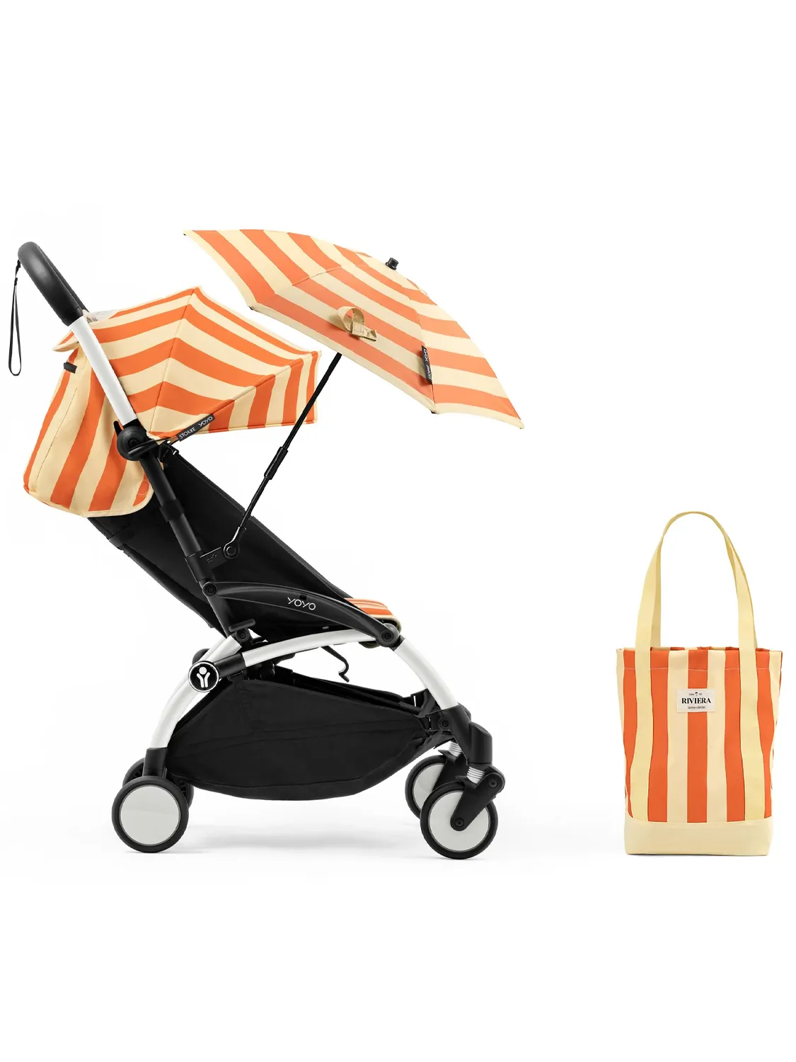 Коляска прогулочная Stokke YOYO3 Ривьера Капри, рама белая, летний комплект. Изображение 1