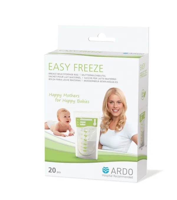 Пакеты для сбора и замораживания грудного молока Ardo Easy Freeze с индикатором температуры и верхним зажимом, 20 шт 63.00.207