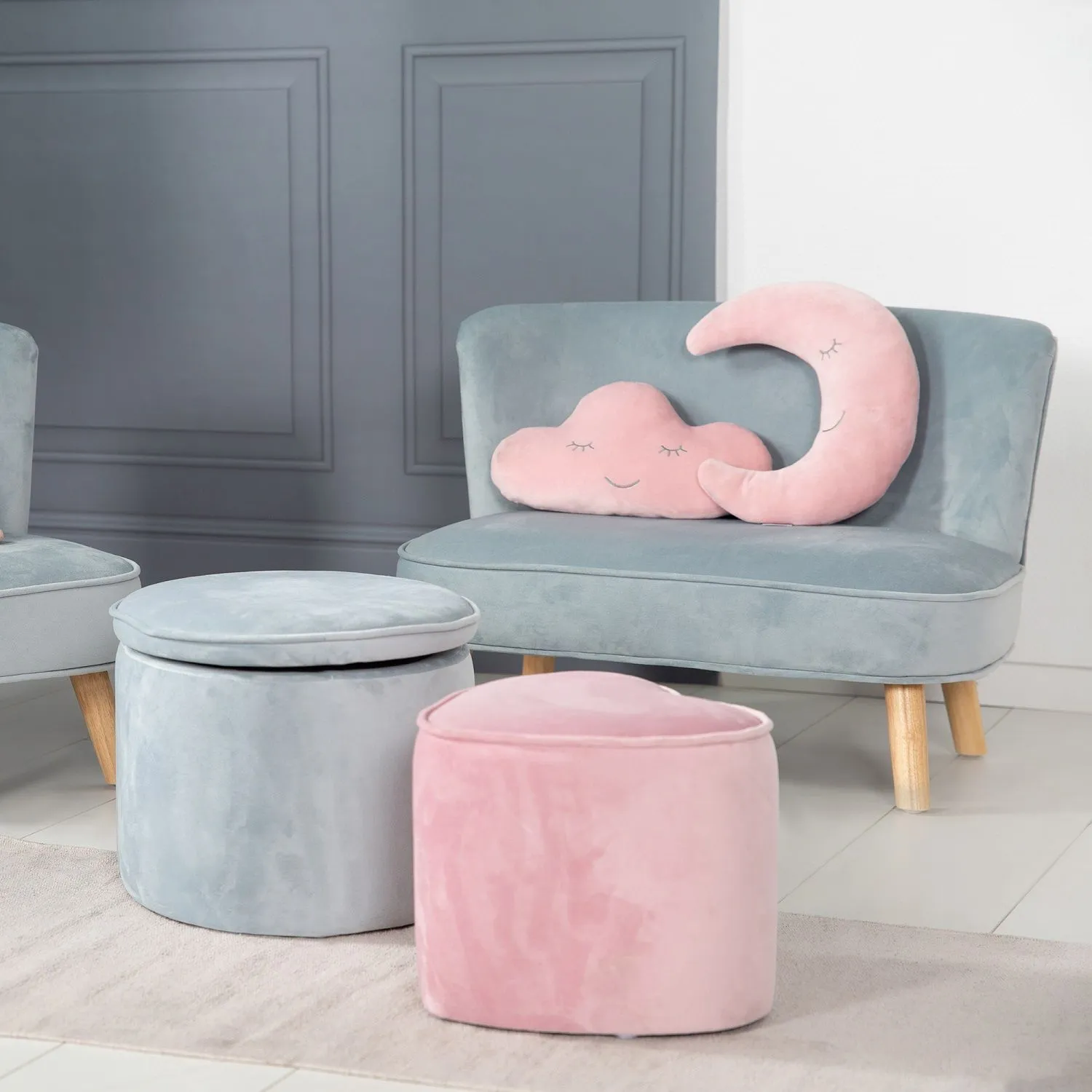 Детский велюровый диван Roba Lil Sofa