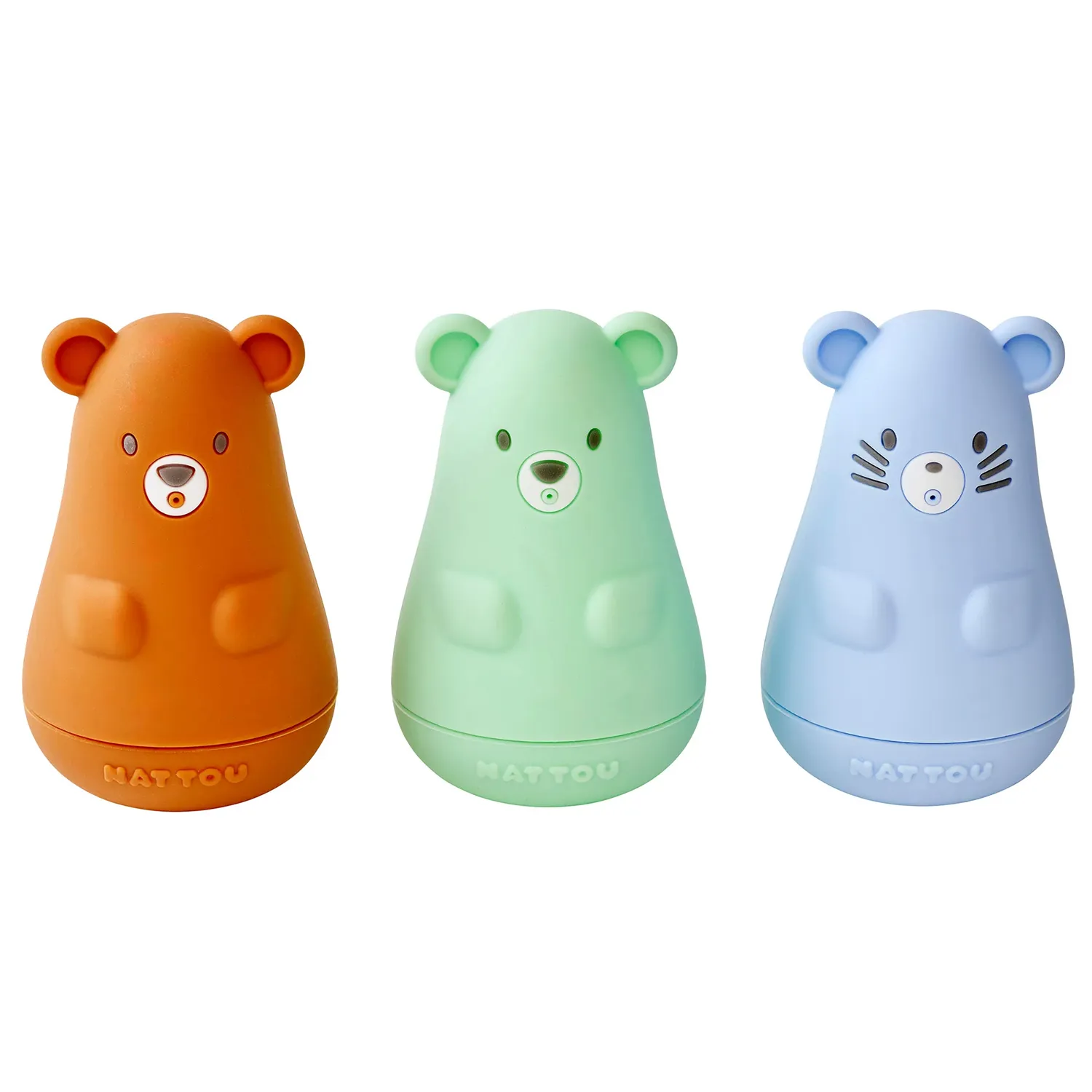 Набор игрушек Nattou Silicon Toy для купания 3 штуки