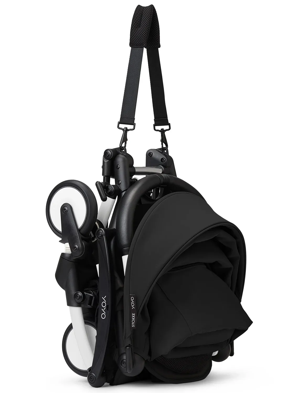 Коляска 2 в 1 Stokke YOYO3 shell, черный, рама белая. Изображение 20