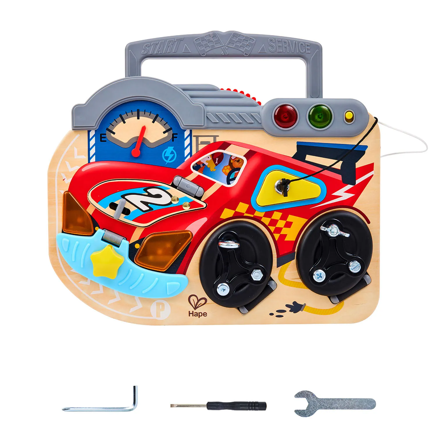 Игрушка HAPE развивающий бизиборд «Маленький гонщик» E1120_HP