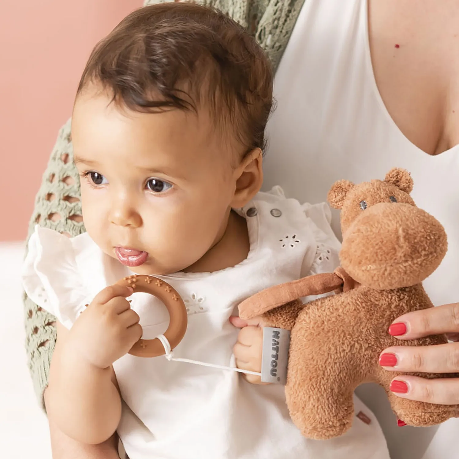 Игрушка мягкая Nattou Rattle Susie & Bonnie Кролик 508032