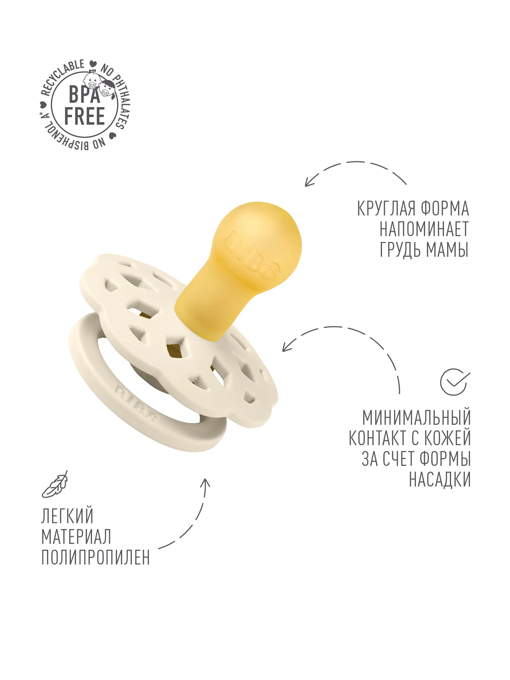 Пустышка латексная BIBS Boheme 0+ месяцев