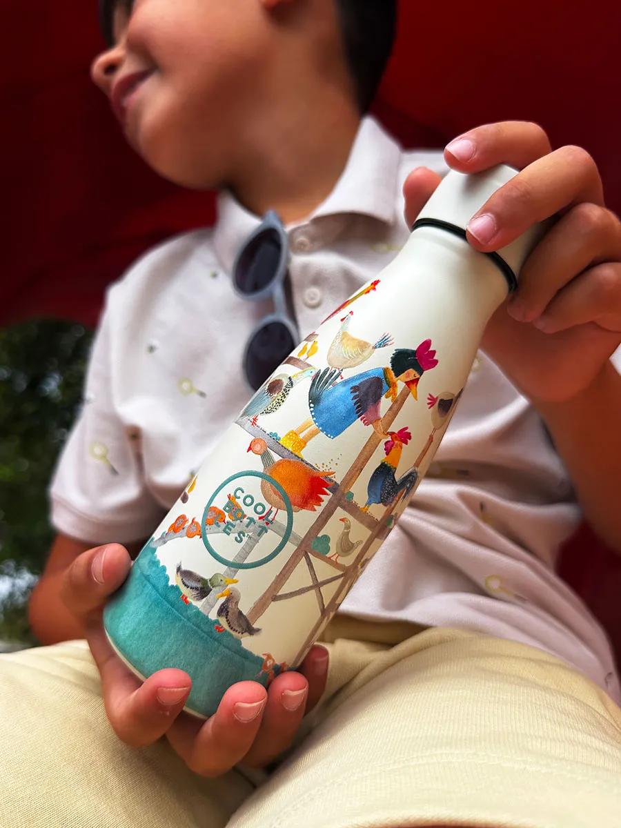 Термос-термобутылка Cool Bottles Kids серия Adventure Hen House 260мл CBBK26HH. Изображение 5