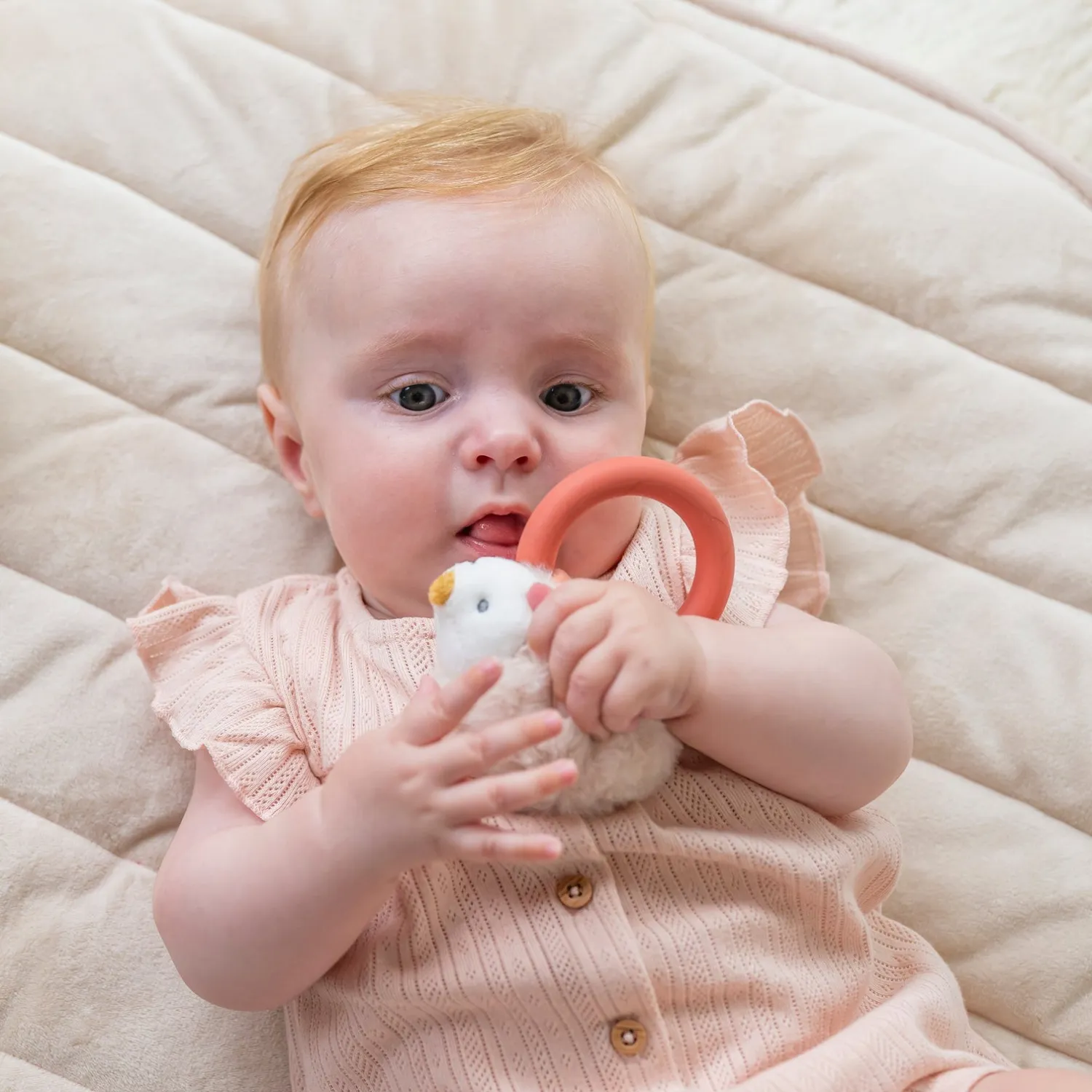 Игрушка мягкая Nattou Rattle MILA ZOË LANA Ёжик с кольцом 266178