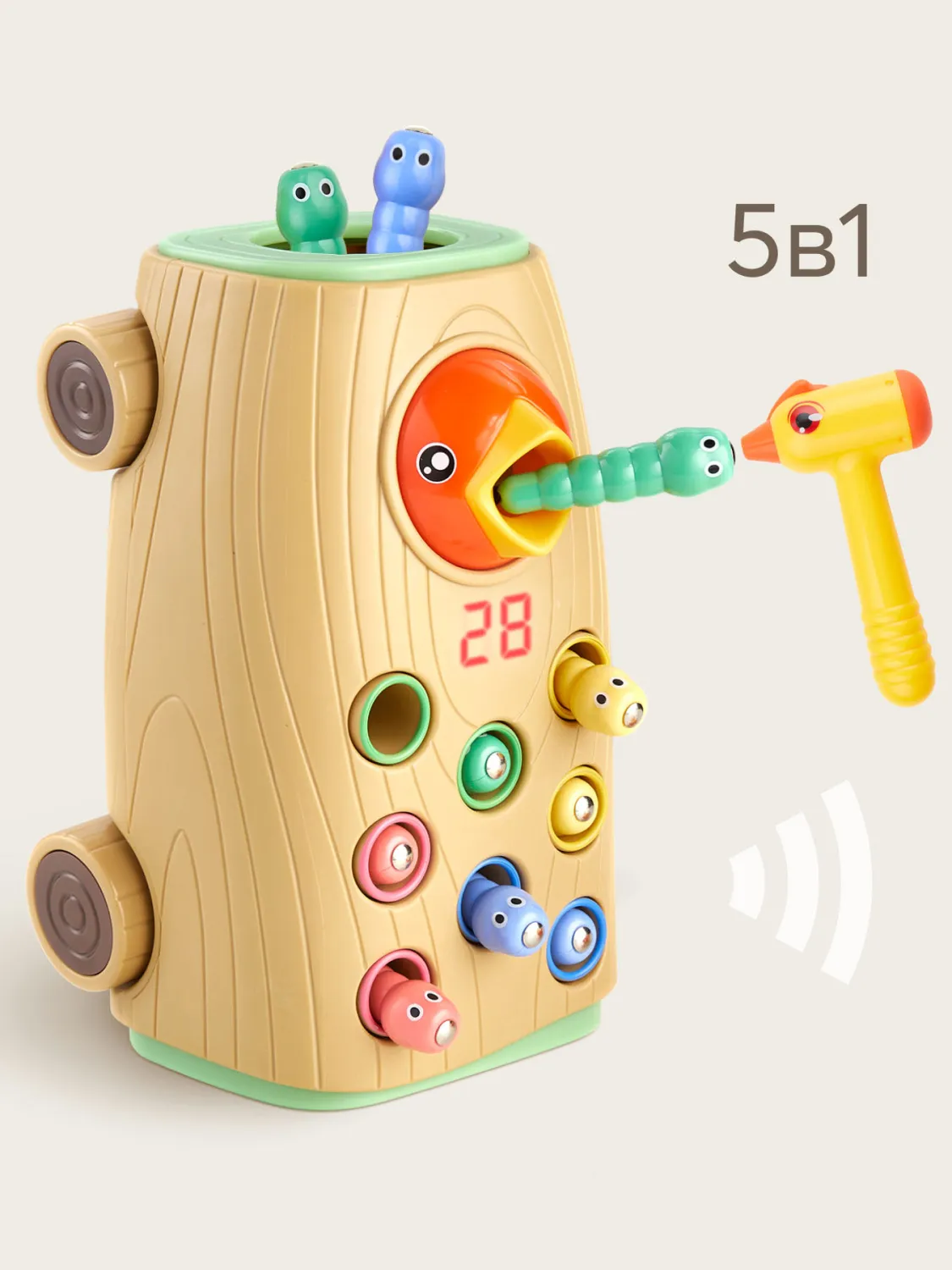 Игрушка-стучалка Happy Baby HUNGRY BIRD 311897