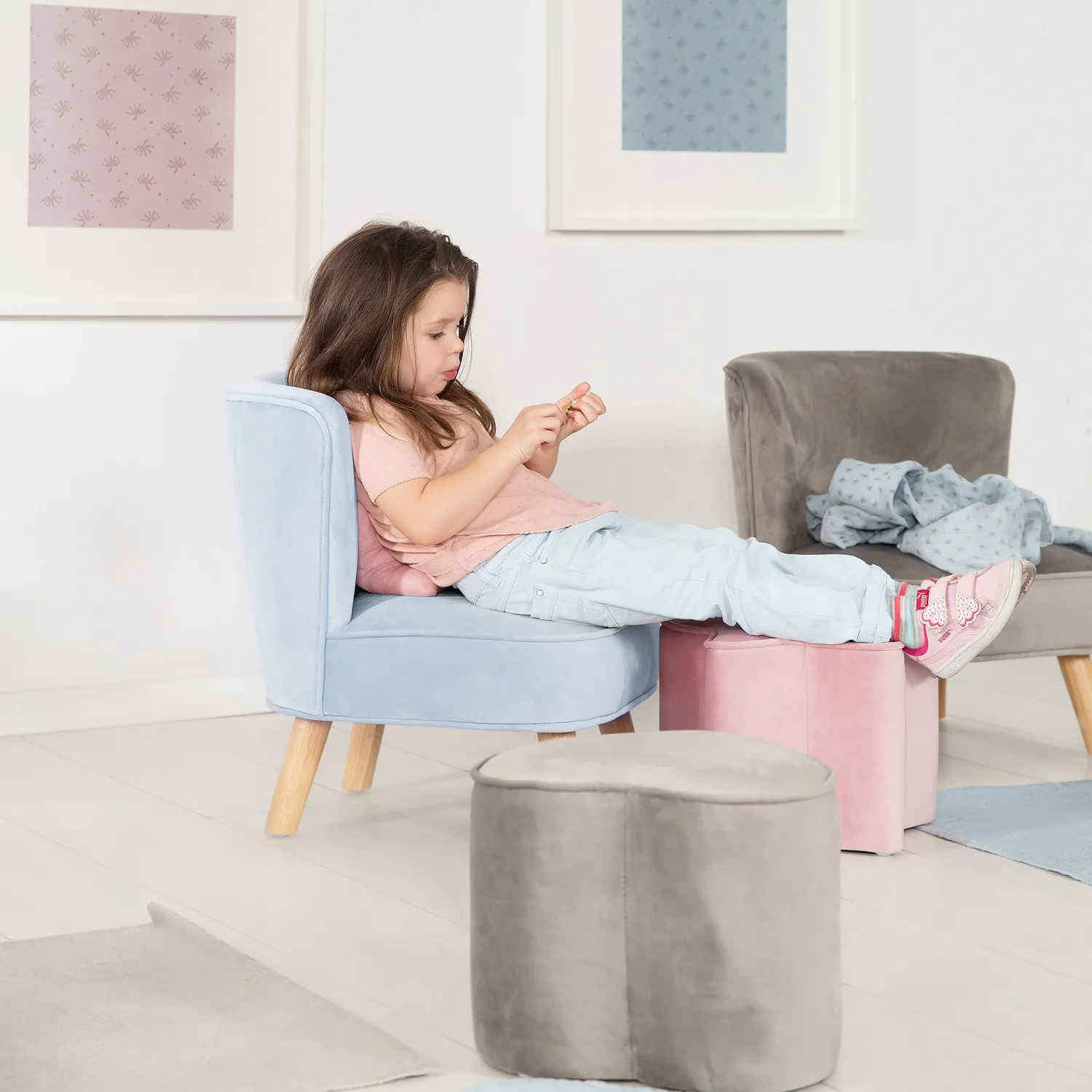 Детское велюровое кресло Roba Lil Sofa