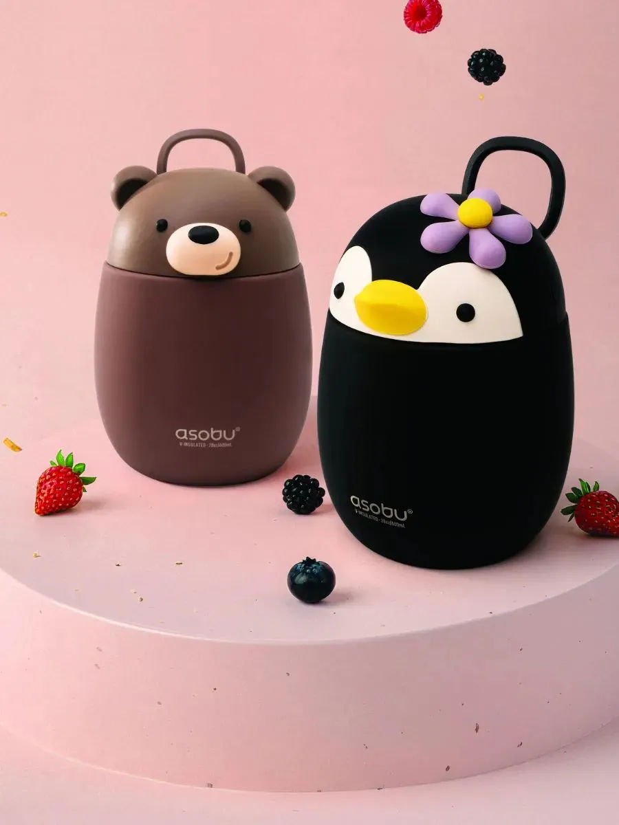 Термоконтейнер Asobu для еды Foodie 600 мл медведь 75232. Изображение 9