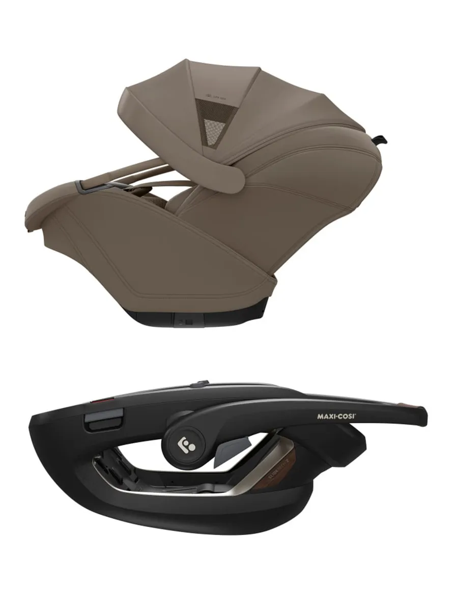 Автокресло 0+ Maxi-Cosi Coral Slide Pro, бежевый (oak truffle). Изображение 3