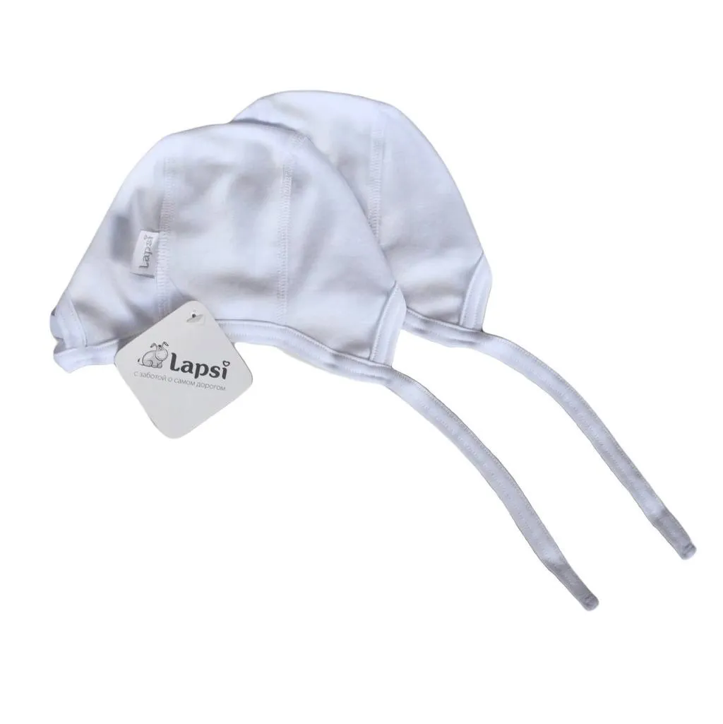 Комплект Lapsi № 4.1: чепчик-шлем (2 шт, белый)