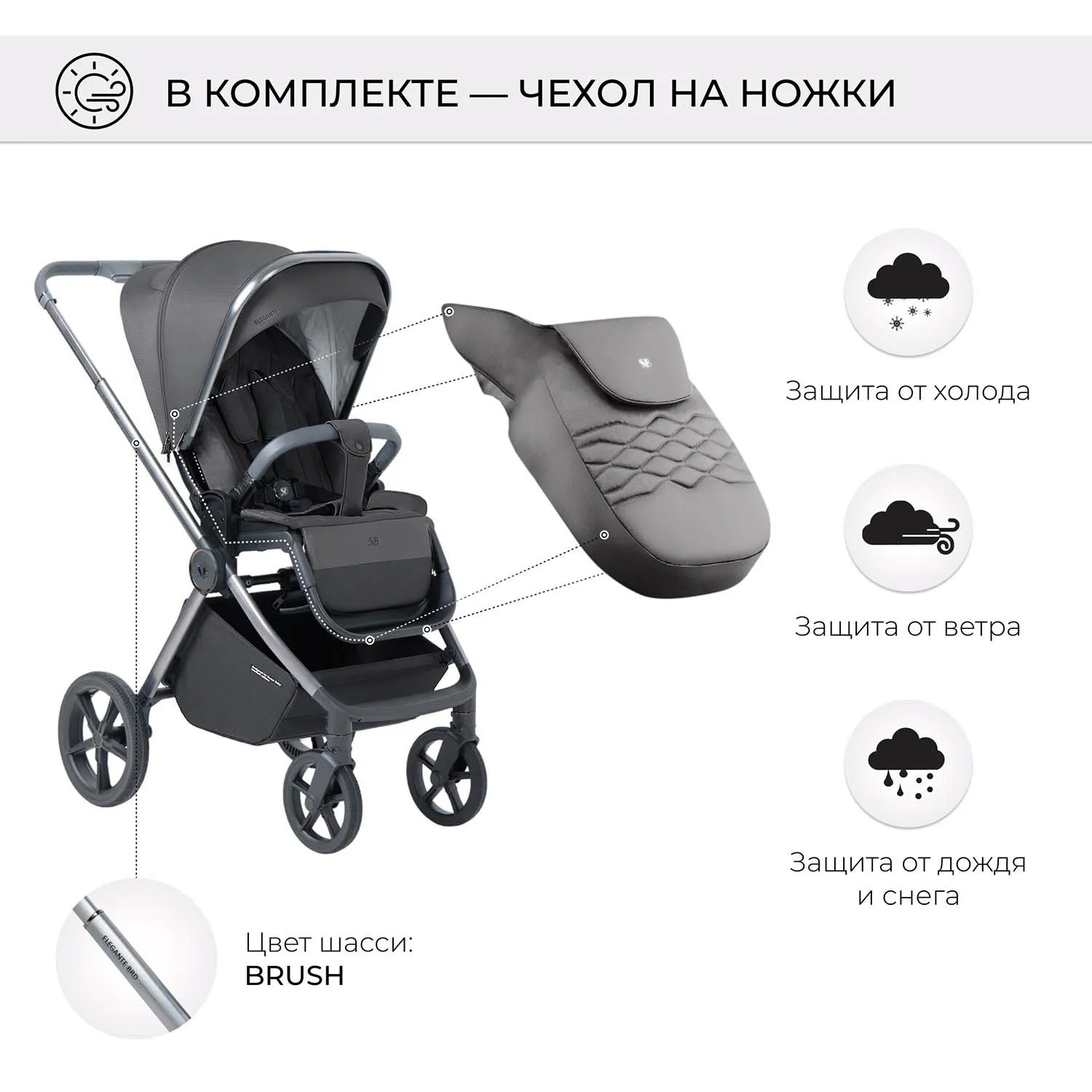 Коляска 2 в 1 Sweet Baby Elegante BRD