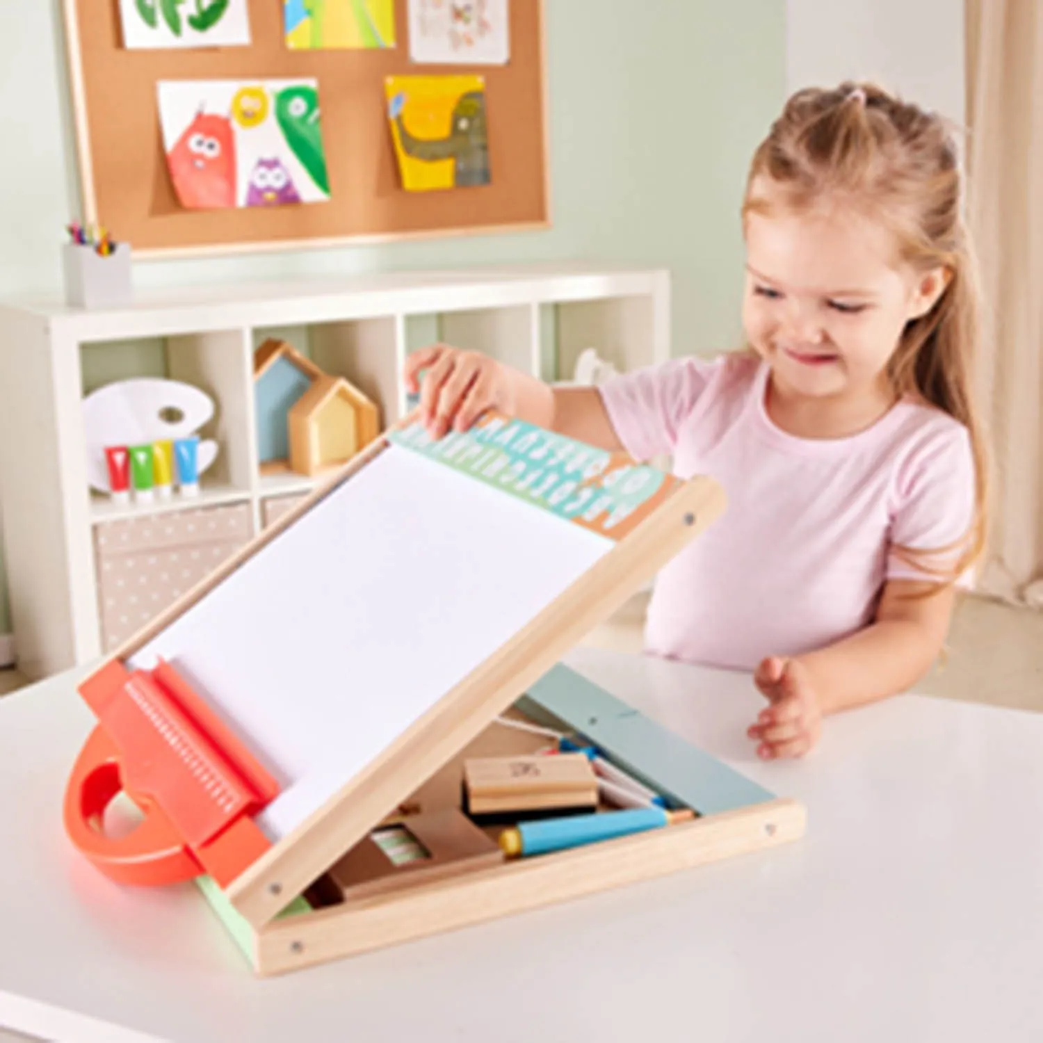 Мольберт HAPE двухсторонний складной для рисования E1062_HP