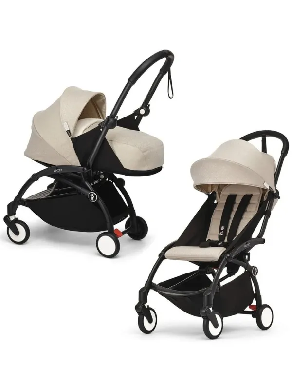 Коляска 2 в 1 STOKKE YOYO3 Бонпоинт, рама черная, люлька мягкая. Изображение 30