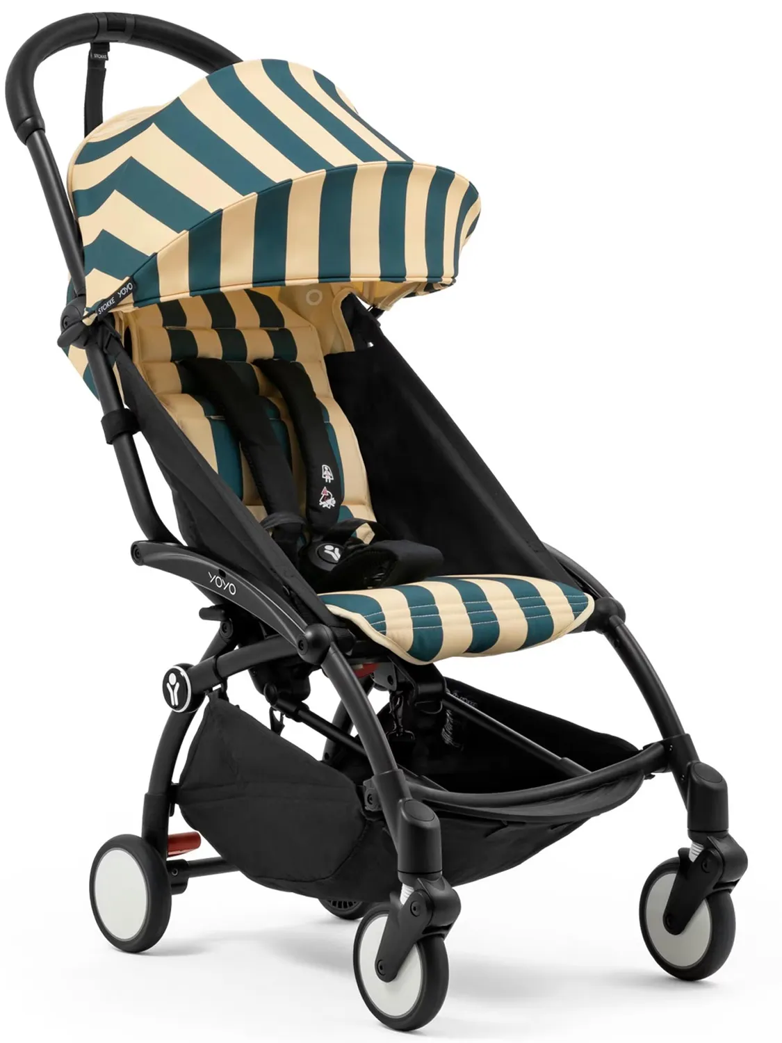 Коляска прогулочная Stokke YOYO3 Ривьера Монако, рама черная, летний комплект. Изображение 2