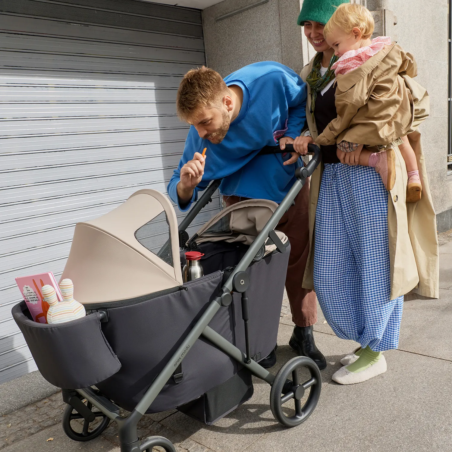 Коляска-вагончик прогулочная Wagon для двойни Anex Modu