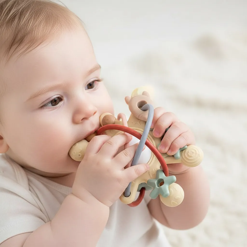 Прорезыватель Nattou Lapidou силикон Galaxy