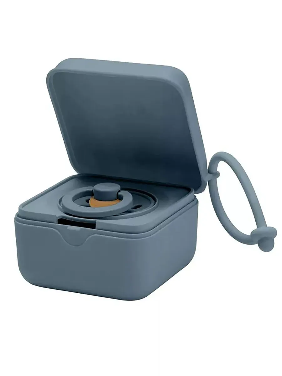 Контейнер для пустышки BIBS - Синий (Petrol) 4200260. Изображение 1