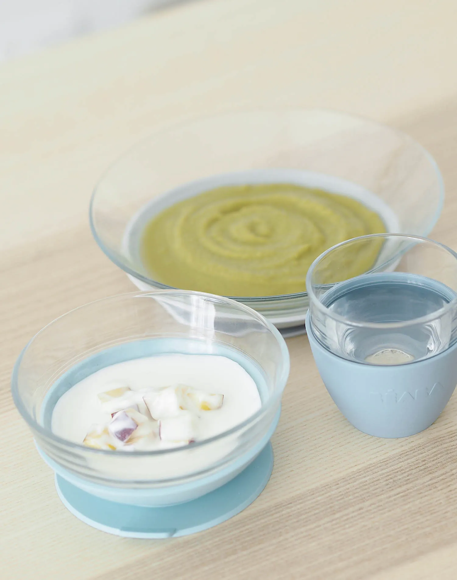Набор посуды Beaba стеклянный 2 тарелки, чашка Coffret Repas Verre