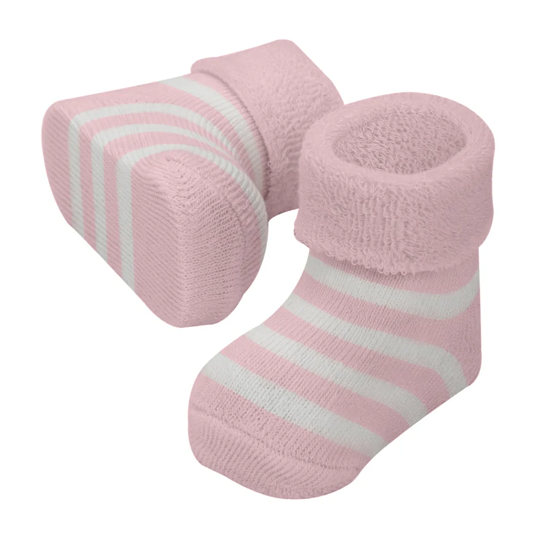 Носки детские махровые Mansita Mi, цв.розовая полоска