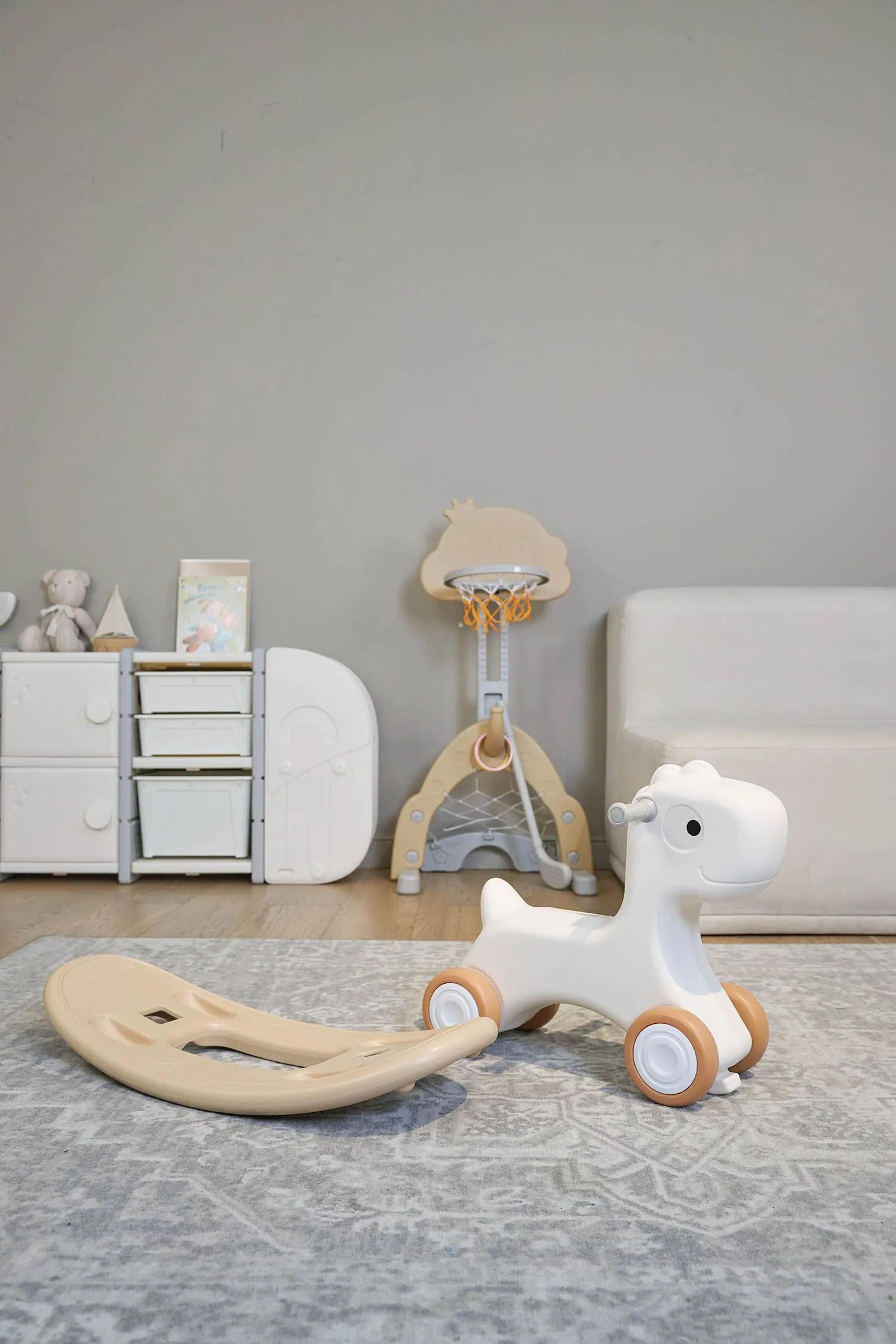 Лошадка-качалка-беговел UNIX Kids Camel PPRHWHCL