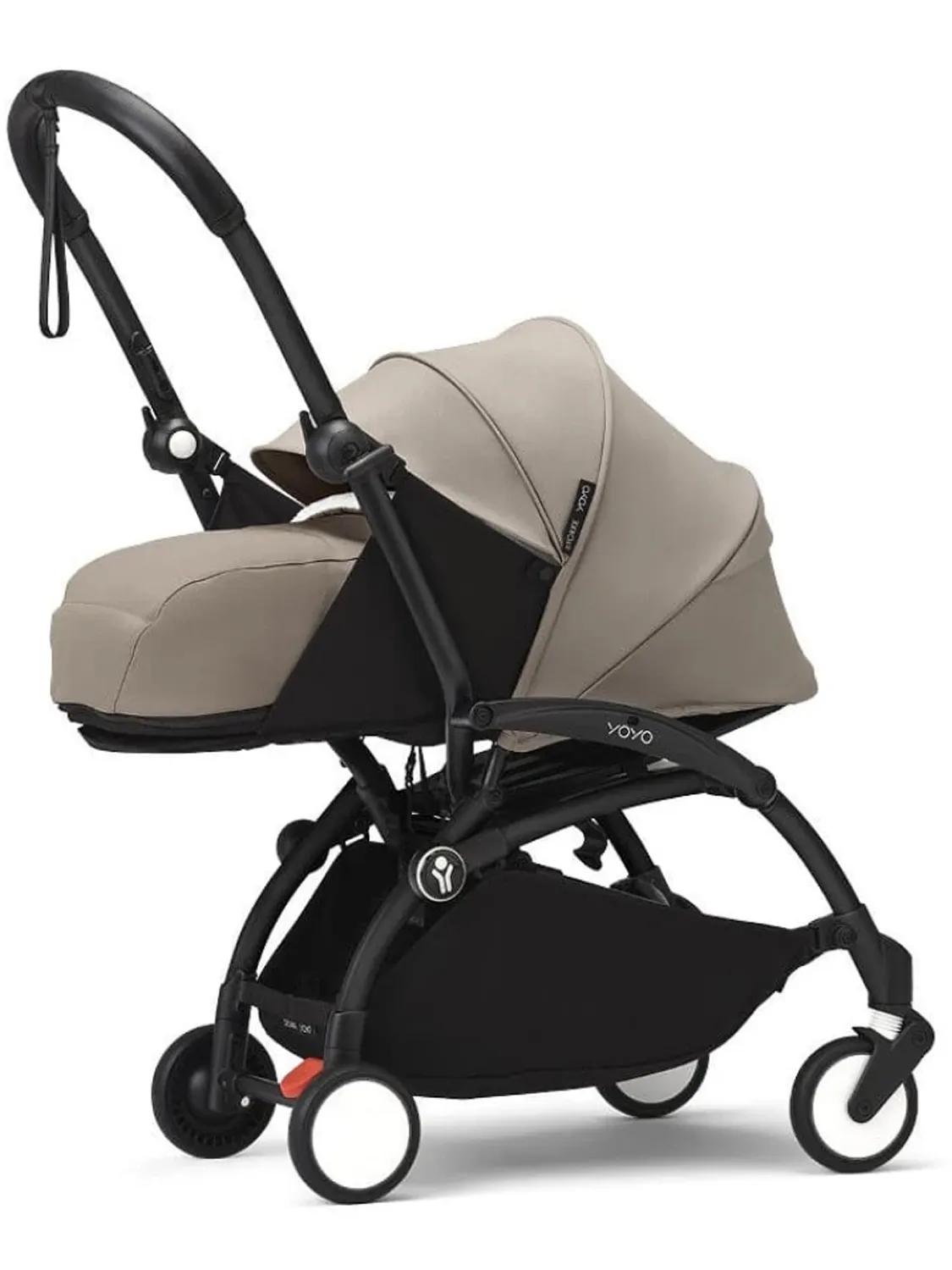 Коляска 2 в 1 Stokke YOYO3, серо-коричневый (taupe), рама черная, люлька мягкая. Изображение 3