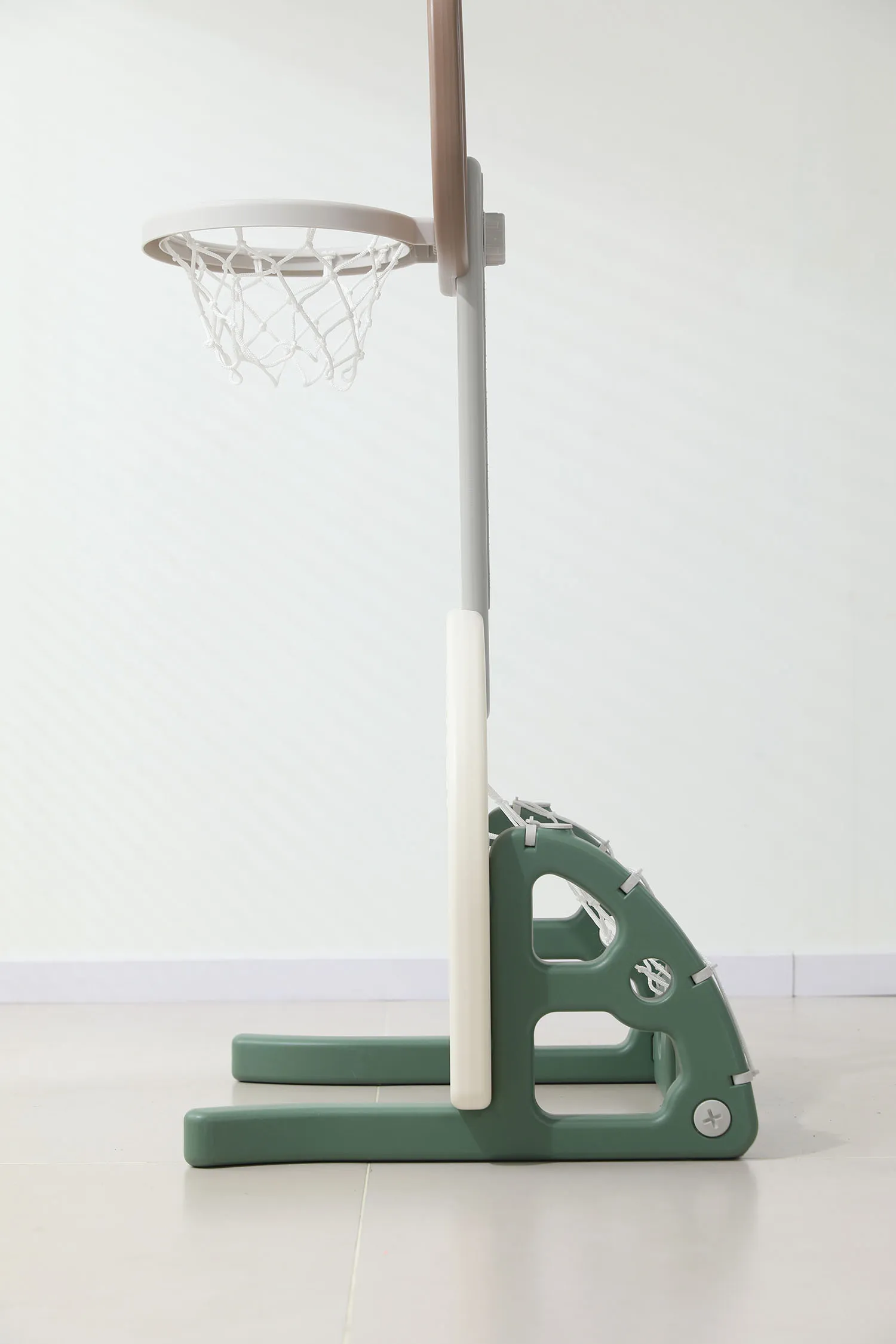 Стойка баскетбольная и хоккейные/футбольные ворота UNIX Kids Dino (3 в 1)