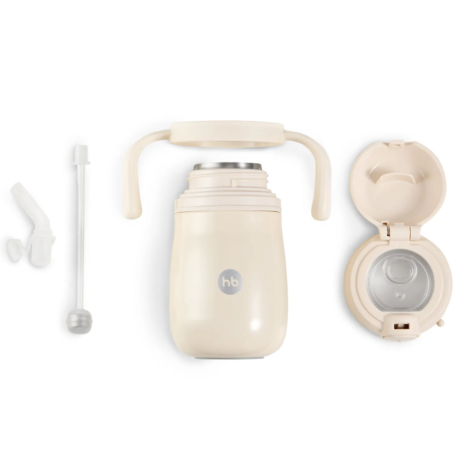 Термопоильник-непроливайка Happy Baby с трубочкой и ручками 300 мл