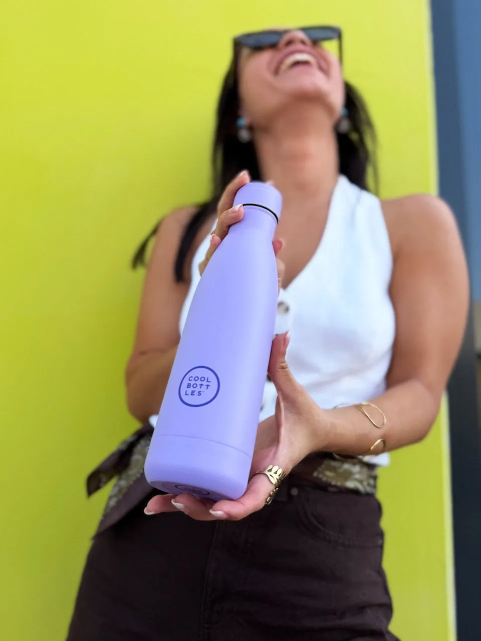 Термос-термобутылка Cool Bottles Soft Лиловый (Lilac) 500мл CB500SOL. Изображение 6