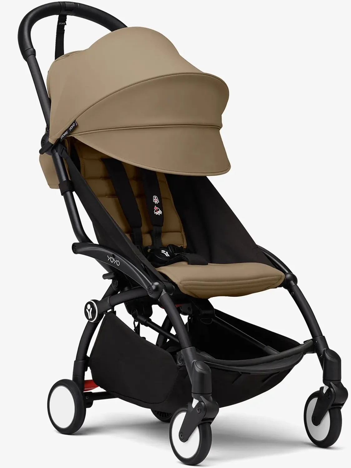 Коляска 2 в 1 Stokke YOYO3 shell, кофейный (toffee), рама черная. Изображение 11