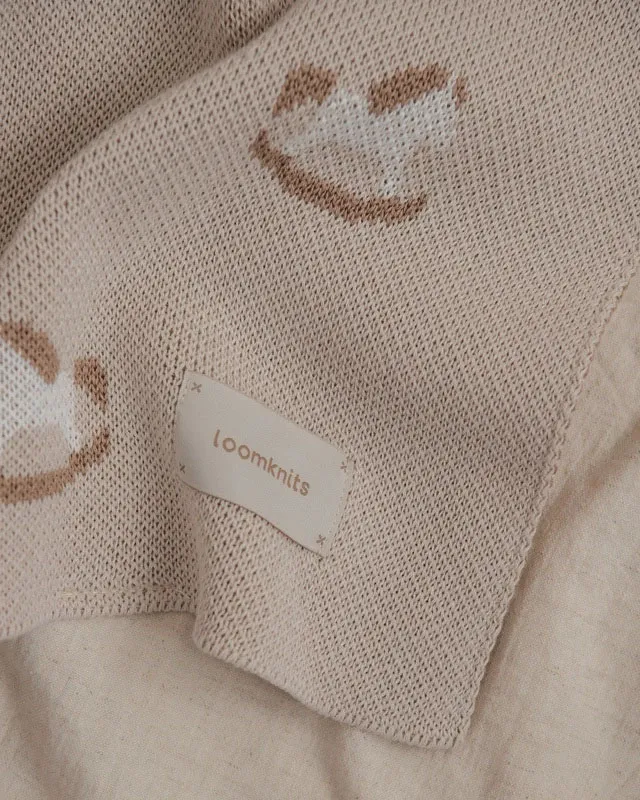 Плед детский LoomKnits Лошадки Топленое молоко 80х120 см LW23-5002-034-80/120