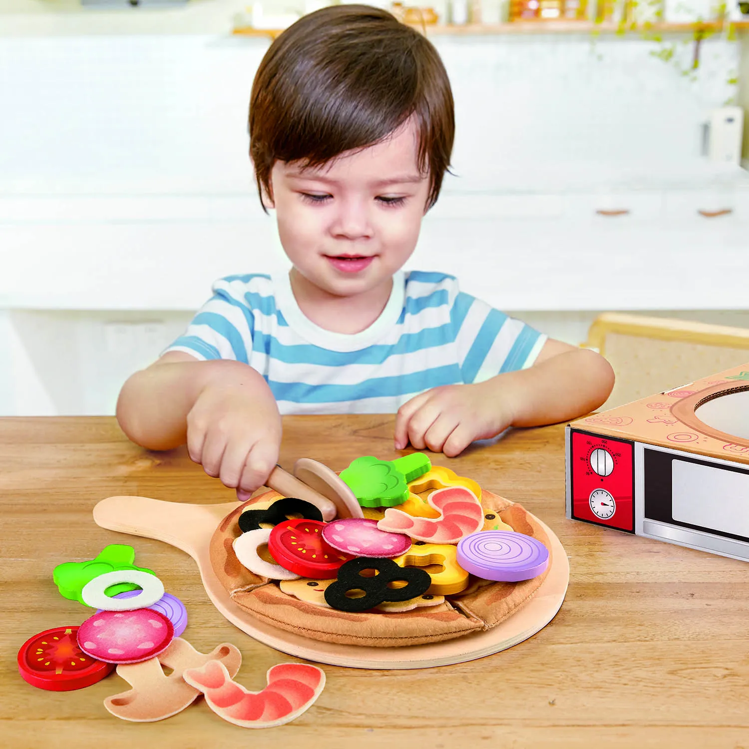 Набор игровой детский HAPE Перфекто Пицца 25 предметов E3173_HP