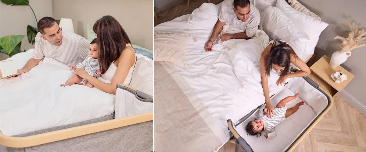 TUTTI BAMBINI Колыбель CoZee Scandinavian Walnut and Ecru с колесами