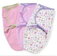 Конверт Summer Infant (Саммер инфант) для пеленания на липучке SWADDLEME 3 шт (р-р S/M) розовый с совами 54095