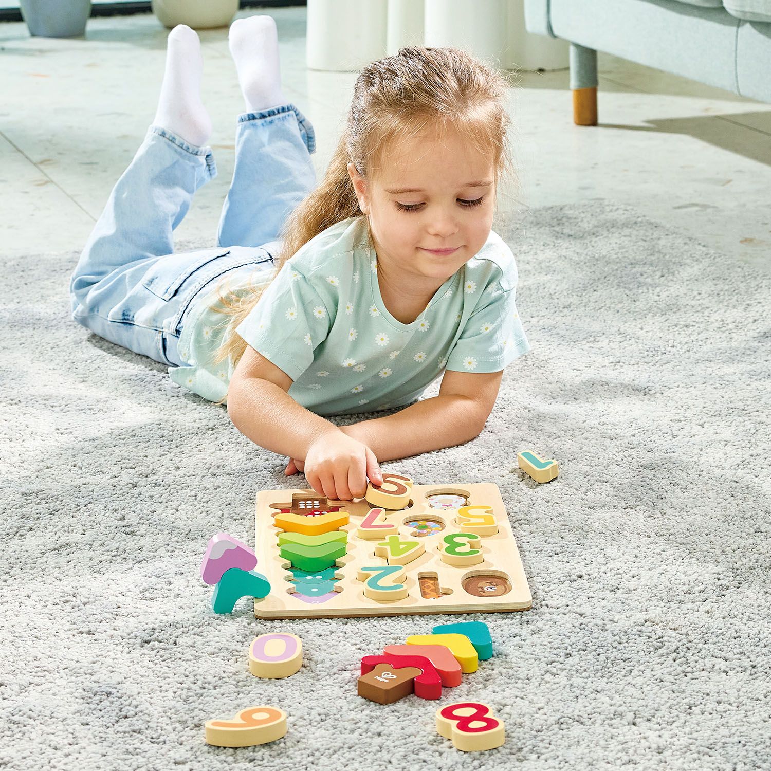 Пазл HAPE для детей «Умняша» Цвета и цифры, 20 элементов E1657_HP