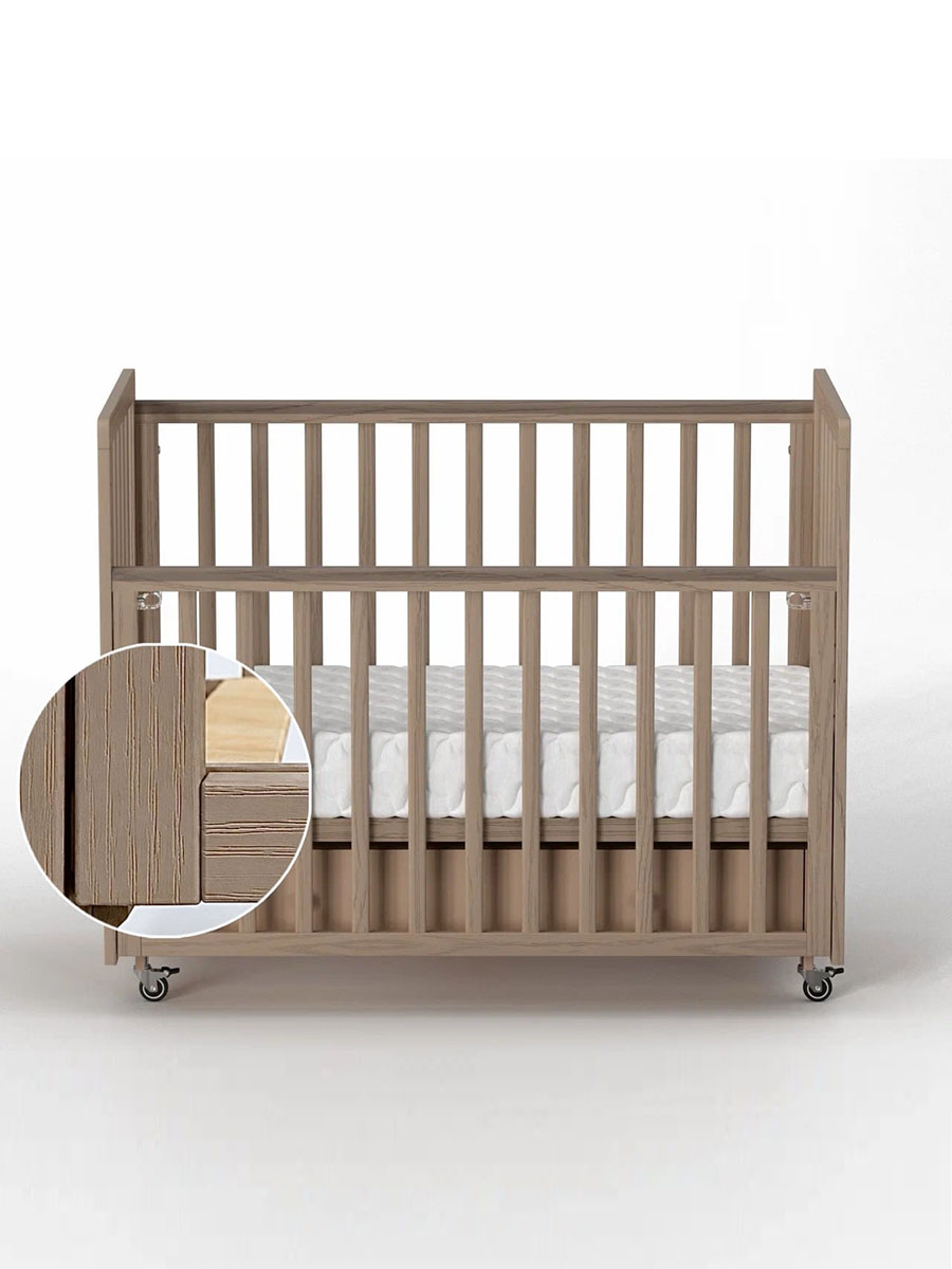 Кровать ANTEMI Classic Sleep Premium 120х60 с ящиком-маятником капучино НИК 24