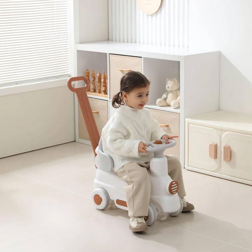 Поезд-качалка-беговел UNIX Kids Train Grey PTRAINGY