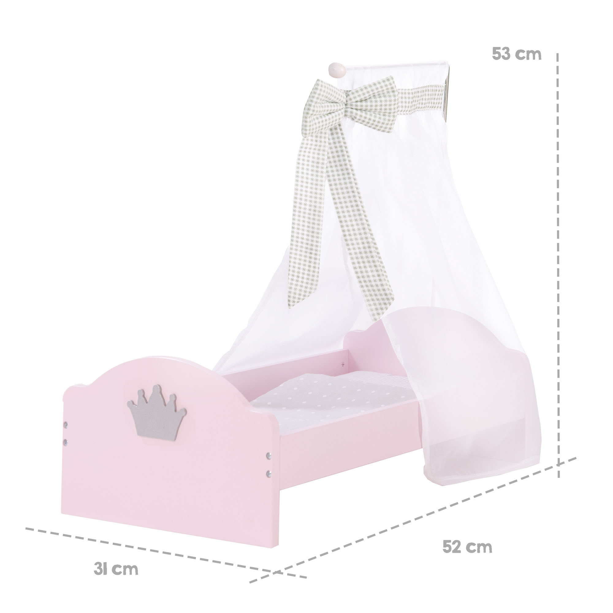 Колыбель кукольная ROBA Sophie Princess, розовый 98033
