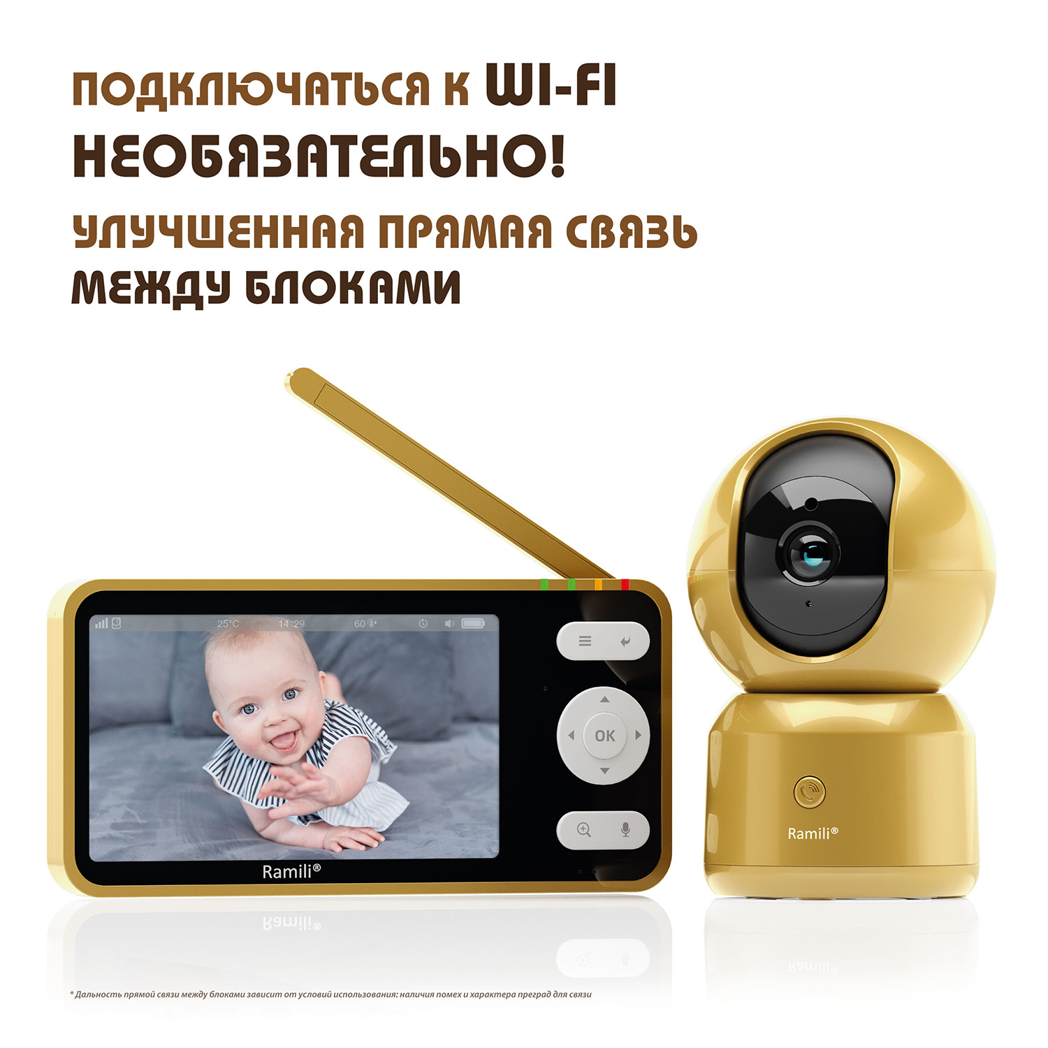 Видеоняня Ramili Baby RV1500X3GOLD